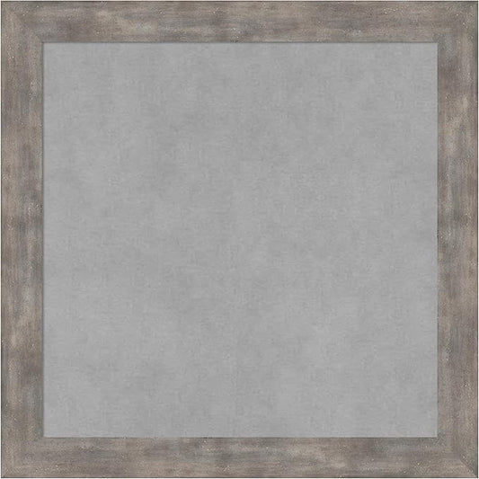 Amanti Art Silver Framed Magnetic Board 19x19 Small Vision Board for use with Magnets, 100% Metal Sheet to Display Items as Office Decor or for Home Organization in mudroom, Kitchen or Kids Room