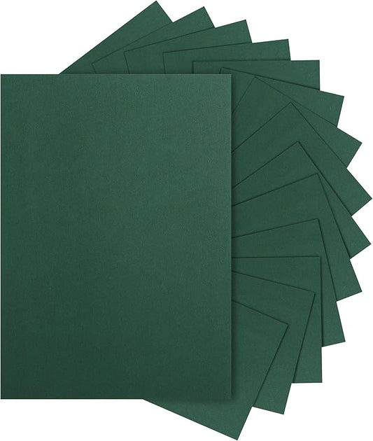 Silunkia 300 Sheets Dark Green Cardstock 8.5 x 11 Certificate Paper, 200gsm/75lb Christmas Green Card Stock for DIY Cards Making, Greeting Cards, Paper Crafting, Invitations, Festival Blessings
