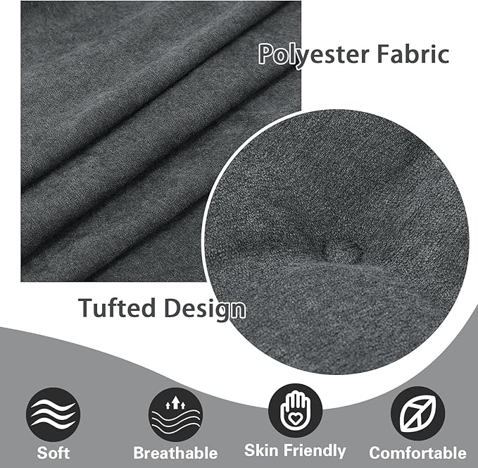 TANYOO Recliner Seat Cushion for Elderly - Patented Dual Design for Sagging Recliner Replacement & Easy Get Up, Booster Cushion Relieves Back Pain from Sofa, Couch, Chair 20x20x4 Inches Dark Grey
