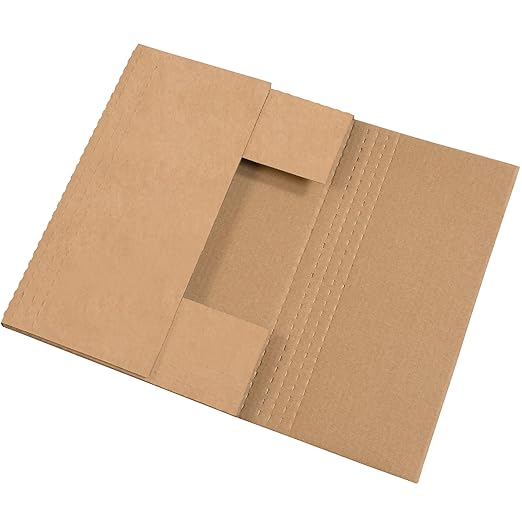 Tape Logic TLM4BKK Easy-Fold Mailers, 17 1/8" x 14 1/8" x 2", Kraft (Pack of 50)