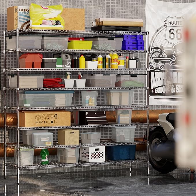 Regal Altair 21" Deep x 72" Wide x 74" Height Wire Shelving Kit | 8-Tier | NSF Commercial Storage Rack Unit