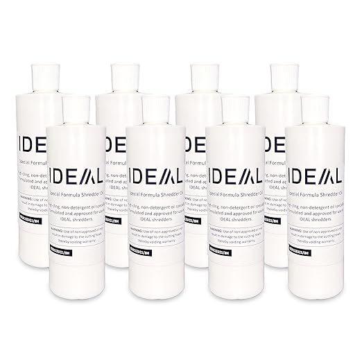 IDEAL Special High-Cling Lubricating Oil for ideal Shredders, Non-Toxic, Non-Detergent, Extend Life of Your Shredder (8 Bottles, 1 Pint Each)