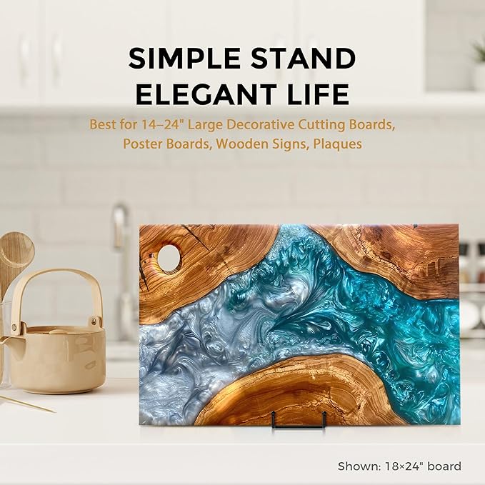 TR-LIFE 3 Pack 12 Inch Plate Stands for Display - Large, Metal Picture Frame Holder Stand + Easels for Decorative Platter, Book, Plaque, Photo, Table Top Art