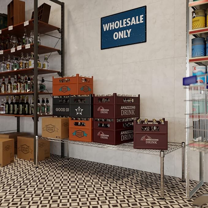Regal Altair 21" Deep x 60" Wide x 14" Height Wire Shelving Kit | 1-Tier | NSF Commercial Storage Rack Unit