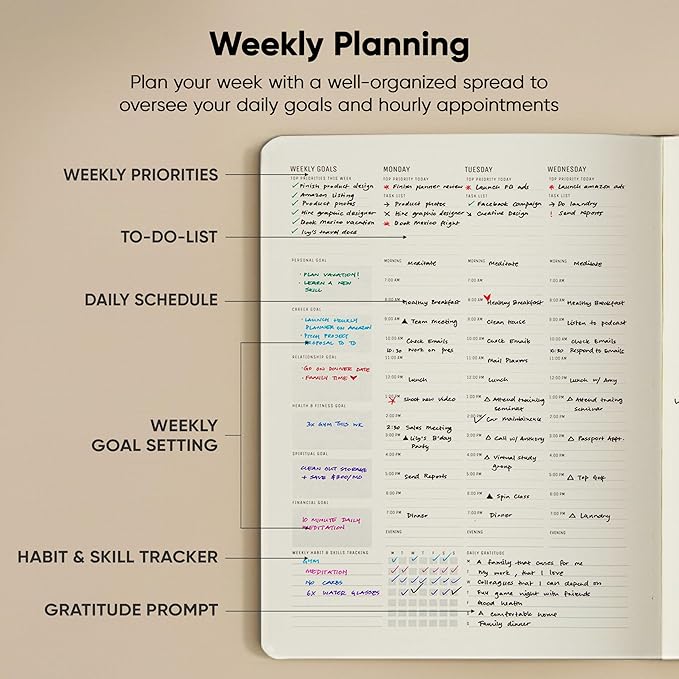 Hourly Planner & Appointment Book (8.5” x 11”) - Premium Hourly Planner with Daily Schedule & 30-Minute Time Slots for Better Time Management by PRODUCTIVITY STORE (A4, Gray)