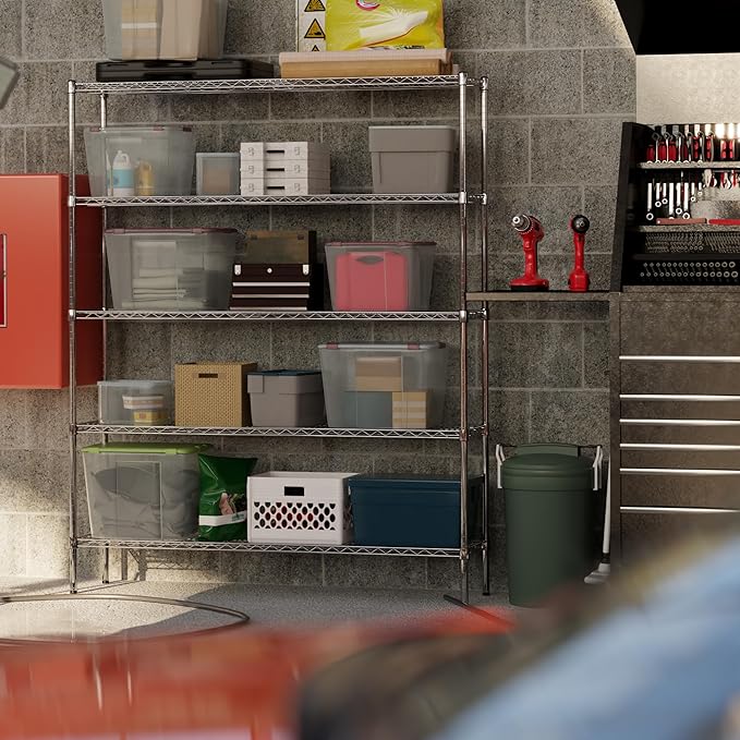 Regal Altair 14" Deep x 60" Wide x 74" Height Wire Shelving Kit | 5-Tier | NSF Commercial Storage Rack Unit