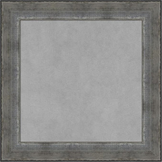 Amanti Art Silver Framed Magnetic Board 20x20 Small Vision Board for use with Magnets, 100% Metal Sheet to Display Items as Office Decor or for Home Organization in mudroom, Kitchen or Kids Room