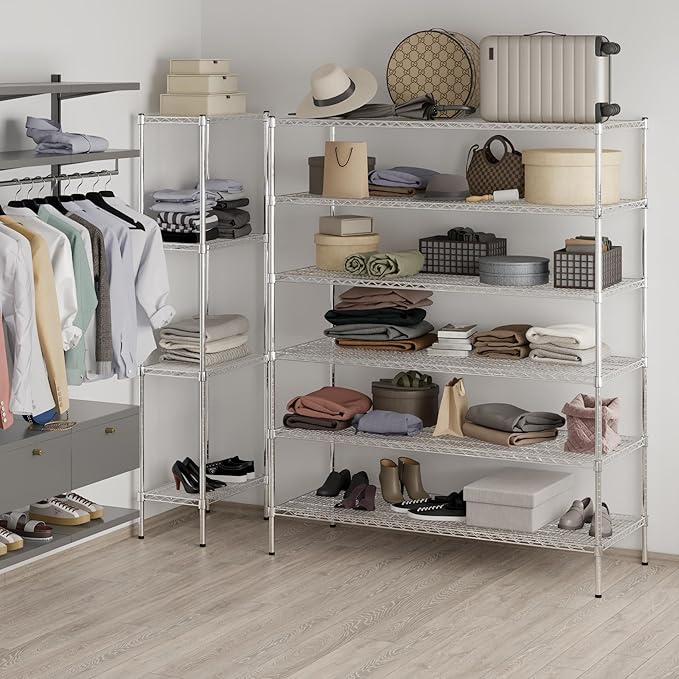 Regal Altair 24" Deep x 60" Wide x 74" Height Wire Shelving Kit | 6-Tier | NSF Commercial Storage Rack Unit