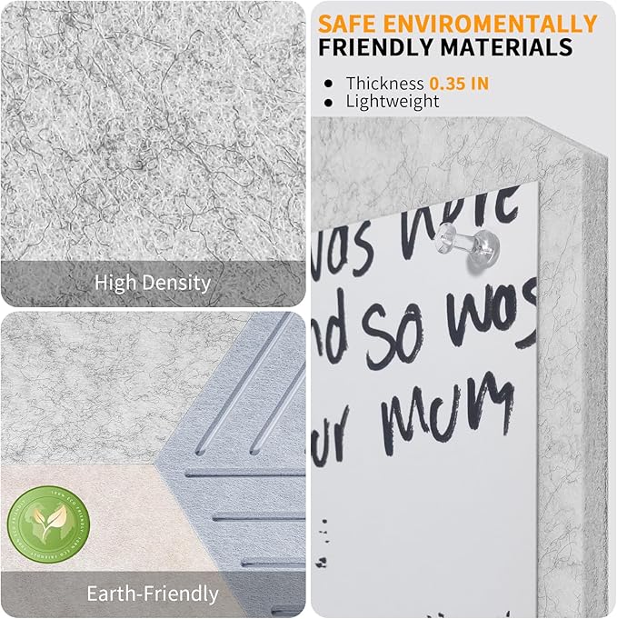 12'' Medium Hexagon Cork-Bulletin Board Tiles Adhesive 10PCS 12x10 inch Frameless Sticky Corkboard Hex Felt Pin Board for Office-Wall Decor, Removable Hexagonal Tack Pinboard with 30 Pushpins