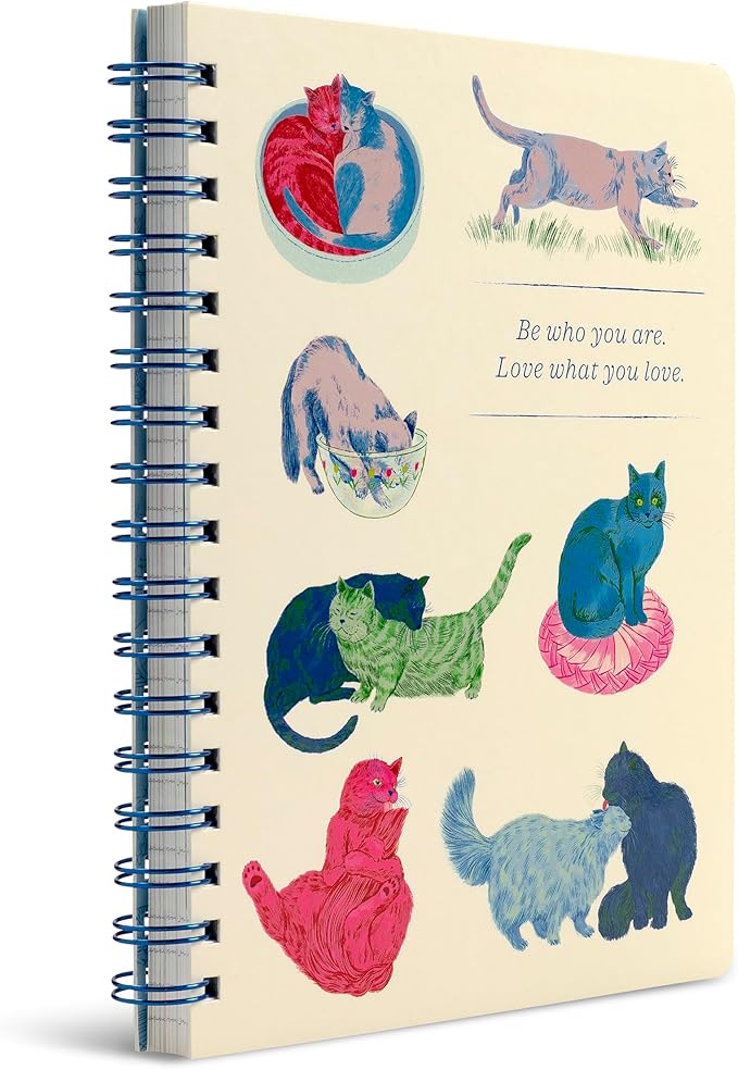 Compendium Spiral Notebook – Be Who You Are. Love What You Love. – A Designer Spiral Notebook with 192 Lined Pages, College Ruled, 7.0" W x 9.25" H