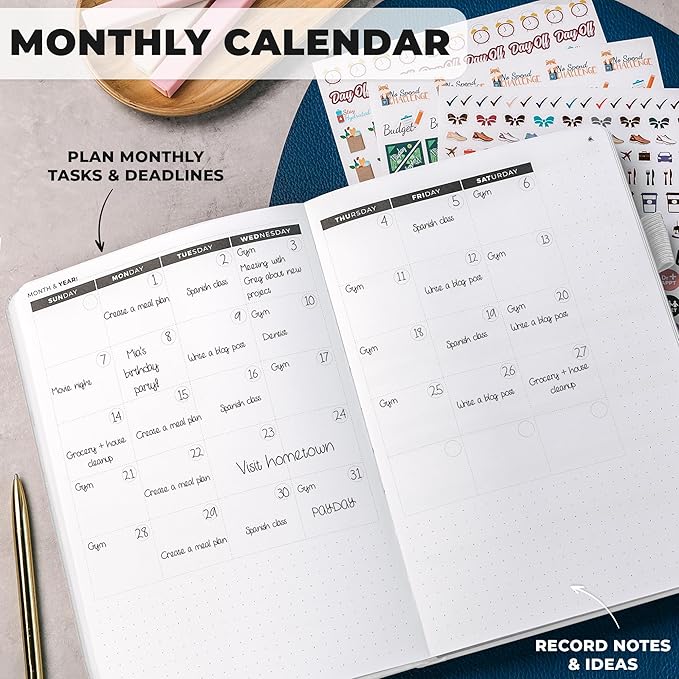 Clever Fox Ultimate Achiever’s Goal Planner - Focus & Productivity 90 Day Journal. Undated Daily Weekly Monthly Planner Organizer & Hourly Schedule Notebook - Hardcover, A5 Size, Pearl White
