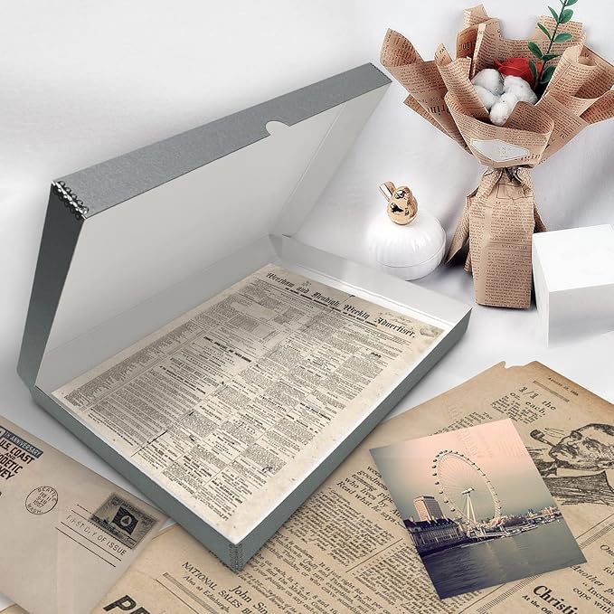 Golden State Art, Archival Folio Storage Box 13x19, Clamshell Design with Metal Edge, Preserve and Store Photos Documents Cards Prints Arts Crafts DIY, Gray, Pack of 2