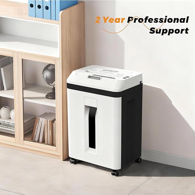 QUIETLEMON 150 Sheet Paper Shredder Heavy Duty, Micro Cut and CDs/Cards, P5 Security Level, 60Min Non Stop Commercial Shredder for Home Office, 5.3 Gallon Bin, <60dB Quiet, Auto Anti-Jam (OL289)