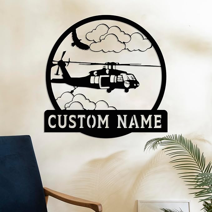 Personalized Metal Airplane Wall Art, Airplane Name Sign, Customized Pilot Name Sign, Airplane Hangar Sign Decor, Aviation Home Office Decor, Large Outdoor Decor, Pilot Gifts, Aircraft Lovers Gift
