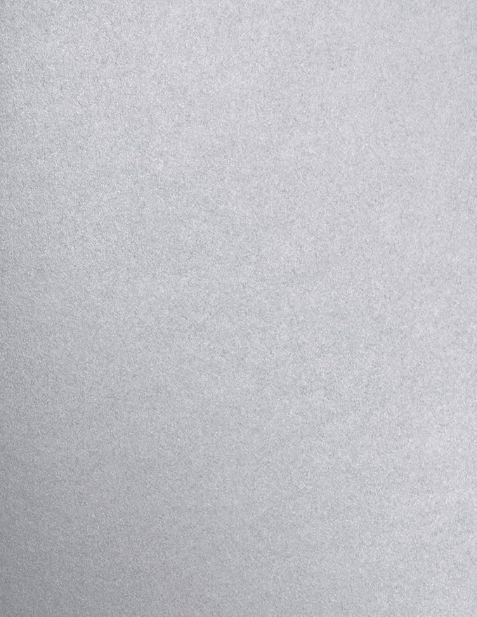 LUXPaper 8.5" x 11" Paper | Letter Size | Silver Metallic | 80lb. Text | 50 Qty