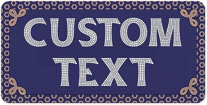 Custom Sign, Custom Street Sign, 11 Font Colors, 13 Font Styles, 4 Hole Options, 22 Sizes, 6x12 Inches, Rust Free DiBound, Fade Resistant, Made in USA by My Sign Center (Fauxsaic 1)