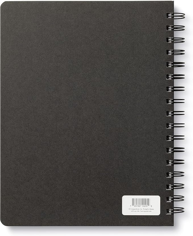 Compendium Spiral Notebook - Wild at Heart — A Designer Spiral Notebook with 192 Lined Pages, College Ruled, 7.0”W x 9.25”H