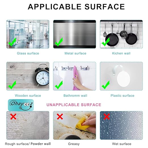 Ohayooz® Extra Strong Double Sided Tape Heavy Duty Removable 10FT, Clear Sticky Adhesive Nano Tape Tough Washable Waterproof Mounting Tape for Hanging Picture, Poster, Carpet, Photo Deco