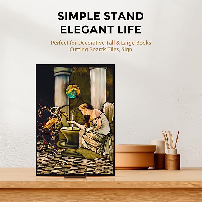 TR-LIFE 14 Inch Black Metal Plate Stand (3 Pack) - Heavy Duty Display Easel Holder for Large Picture Frames, Plates and Signs