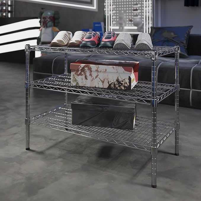 Regal Altair 18" Deep x 36" Wide x 27" Height Wire Shelving Kit | 3-Tier | NSF Commercial Storage Rack Unit