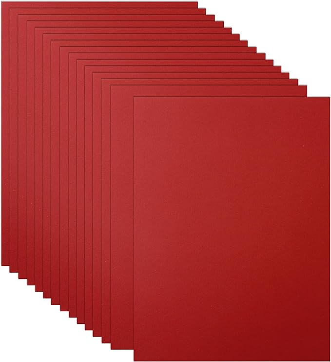 Guakicae 32 Sheets Christmas Red Cardstock 8.5 x 11 Anniversary Card, 80lb Heavyweight Dark Red Card Stock for DIY Cards Making, Wedding Invitations, Thank You Cards, Birthday