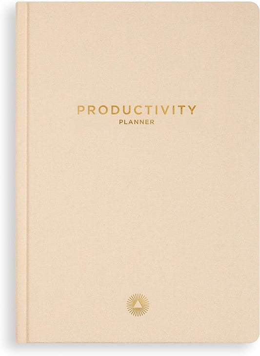 Intelligent Change - 3-Month Productivity Planner, Productivity Tools for Time-Management and Mindfulness, Daily To-Do List, A5 Undated Quarterly Planner, Beige (Beige)