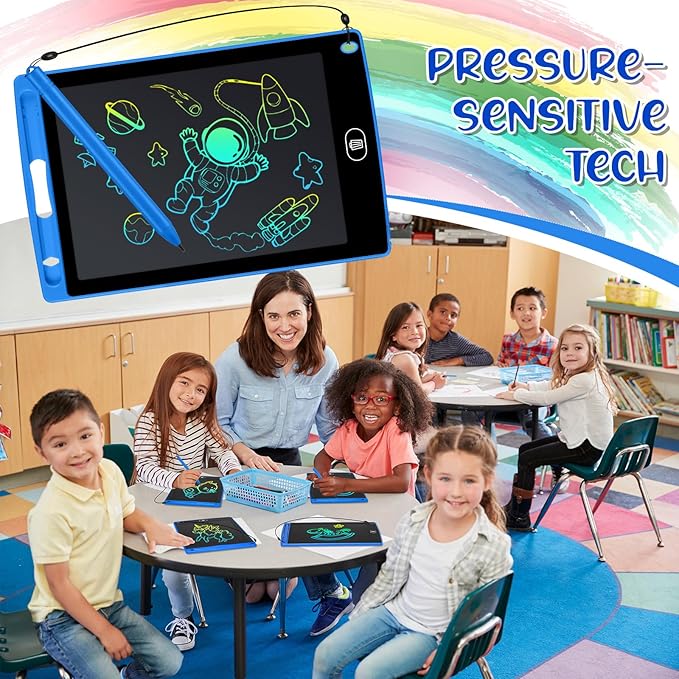 Zhehao 20 Pack LCD Writing Tablet for Kids: 8.5 Inch Colorful Drawing Doodle Boards - Reusable Erasable Doodle Board Educational Learning Toys Gifts for Toddlers Ages 3-8 Party Favors(Blue,Classic)
