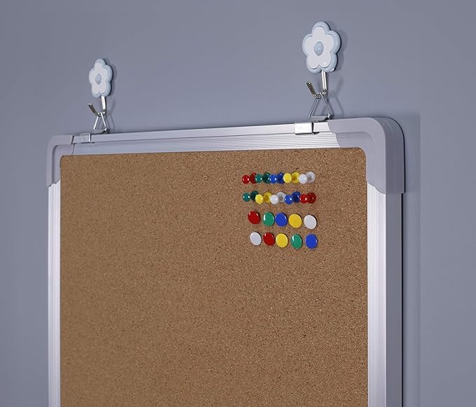 Cork Board Set for Wall - Bulletin Board Corkboard 18 x 24 in with 10 Thumb Tacks - Wall Hanging Pin Board Message Board Tack Board Organizer for Home, Office, Desk and Cubicle (18x24 Vertical)