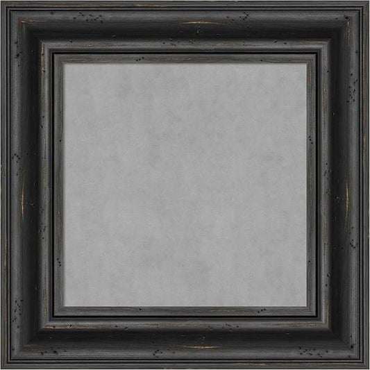 Amanti Art Black Framed Magnetic Board 17x17 X-Small Vision Board for use with Magnets, 100% Metal Sheet to Display Items as Office Decor or for Home Organization in mudroom, Kitchen or Kids Room