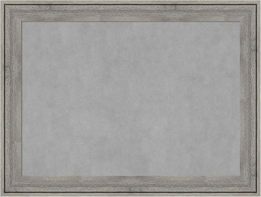 Amanti Art Grey Framed Magnetic Board 25x33 Medium Vision Board for use with Magnets, 100% Metal Sheet to Display Items as Office Decor or for Home Organization in mudroom, Kitchen or Kids Room