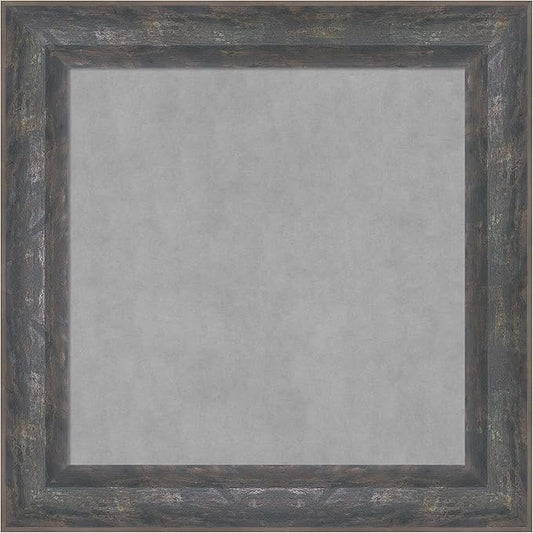 Amanti Art Grey Framed Magnetic Board 15x15 X-Small Vision Board for use with Magnets, 100% Metal Sheet to Display Items as Office Decor or for Home Organization in mudroom, Kitchen or Kids Room