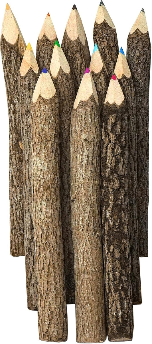 Assorted-Stick Twig Colored Outdoor Wooden Pencils Tree Child Camping Decorative Color