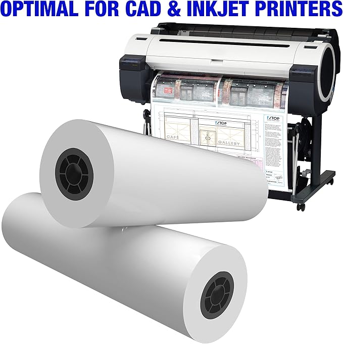 Alliance Wide Format Paper Rolls Bond Engineering (20lb | 4 Rolls, 11 In x 500 Ft | 3" Core)