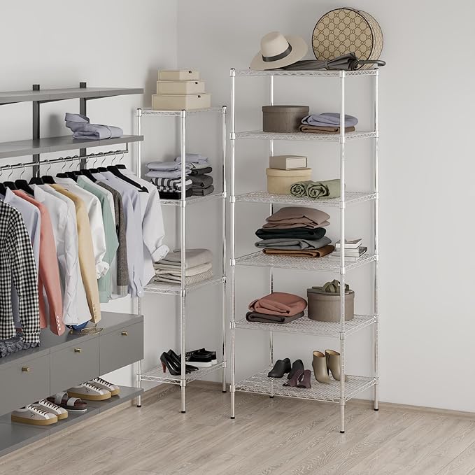 Regal Altair 24" Deep x 24" Wide x 86" Height Wire Shelving Kit | 6-Tier | NSF Commercial Storage Rack Unit