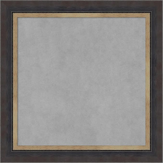 Amanti Art Black Framed Magnetic Board 25x25 Medium Vision Board for use with Magnets, 100% Metal Sheet to Display Items as Office Decor or for Home Organization in mudroom, Kitchen or Kids Room