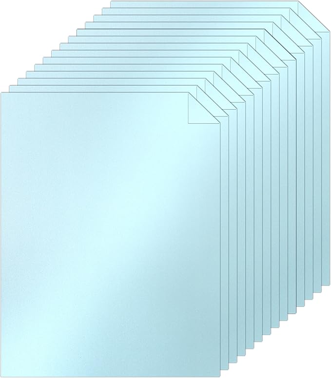 Silunkia 40 Sheets Blue Shimmer Cardstock 8.5 x 11 Metallic Paper, 75lb light blue Card Stock Craft Paper for DIY Card Making, Thank You Cards, Invitations, Anniversary Cards, Birthday