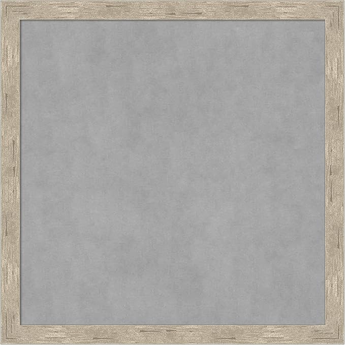 Amanti Art Silver Framed Magnetic Board 13x13 X-Small Vision Board for use with Magnets, 100% Metal Sheet to Display Items as Office Decor or for Home Organization in mudroom, Kitchen or Kids Room