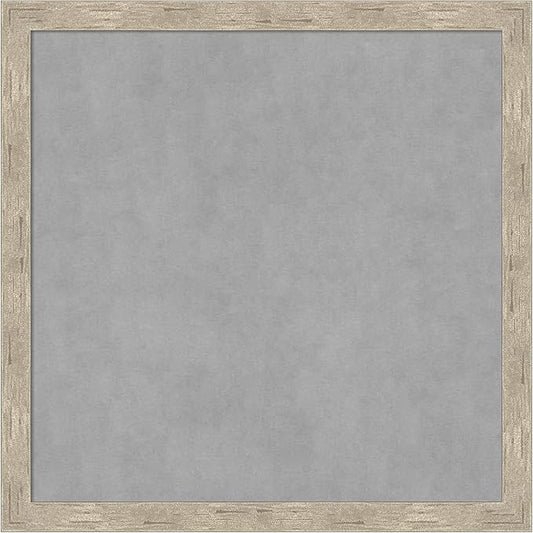 Amanti Art Silver Framed Magnetic Board 13x13 X-Small Vision Board for use with Magnets, 100% Metal Sheet to Display Items as Office Decor or for Home Organization in mudroom, Kitchen or Kids Room