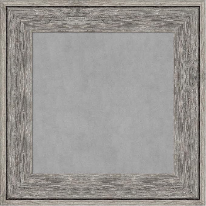 Amanti Art Grey Framed Magnetic Board 17x17 X-Small Vision Board for use with Magnets, 100% Metal Sheet to Display Items as Office Decor or for Home Organization in mudroom, Kitchen or Kids Room