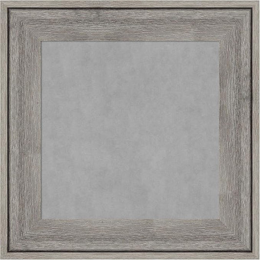 Amanti Art Grey Framed Magnetic Board 17x17 X-Small Vision Board for use with Magnets, 100% Metal Sheet to Display Items as Office Decor or for Home Organization in mudroom, Kitchen or Kids Room