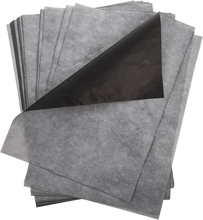 Beatifufu A4 Carbon Transfer Paper 100 Sheets One-Side Graphite Copying Tracing Paper for Art Drawing Pattern Transfer and Craft Projects