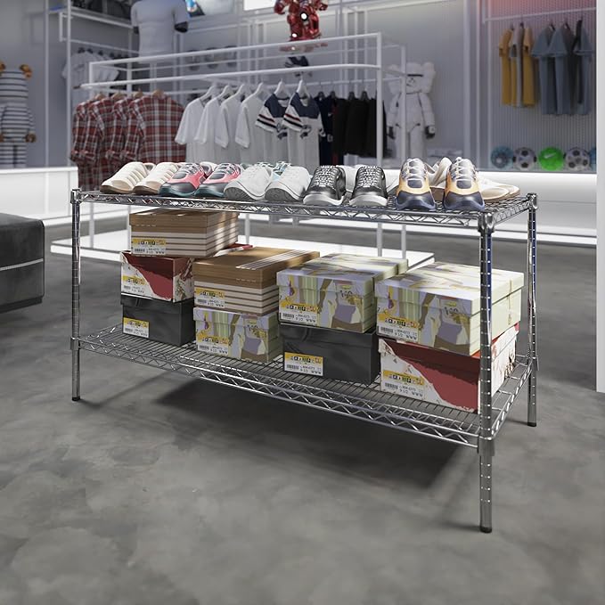 Regal Altair 24" Deep x 54" Wide x 27" Height Wire Shelving Kit | 2-Tier | NSF Commercial Storage Rack Unit