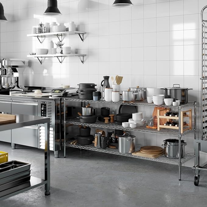 Regal Altair 21" Deep x 72" Wide x 34" Height Wire Shelving Kit | 3-Tier | NSF Commercial Storage Rack Unit