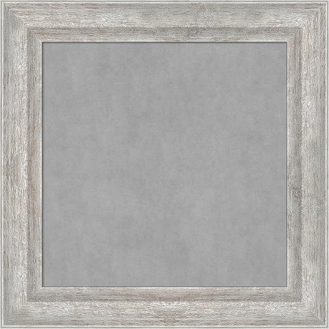 Amanti Art Silver Framed Magnetic Board 15x15 X-Small Vision Board for use with Magnets, 100% Metal Sheet to Display Items as Office Decor or for Home Organization in mudroom, Kitchen or Kids Room