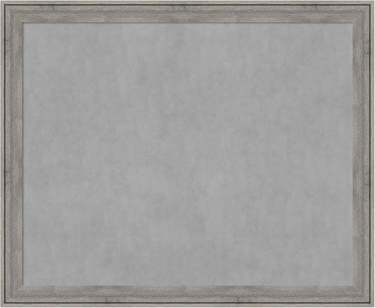 Amanti Art Grey Framed Magnetic Board 37x45 X-Large Vision Board for use with Magnets, 100% Metal Sheet to Display Items as Office Decor or for Home Organization in mudroom, Kitchen or Kids Room