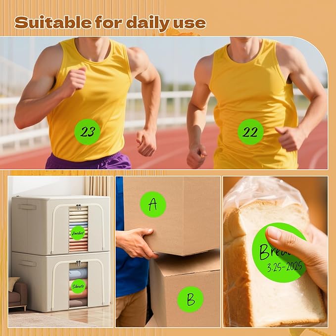3 Inch Round Color Coding Labels (500 per Roll) - Colored Dot Stickers Round Labels for Inventory, Warehouse, Office Organizing - Light Green Circle Stickers