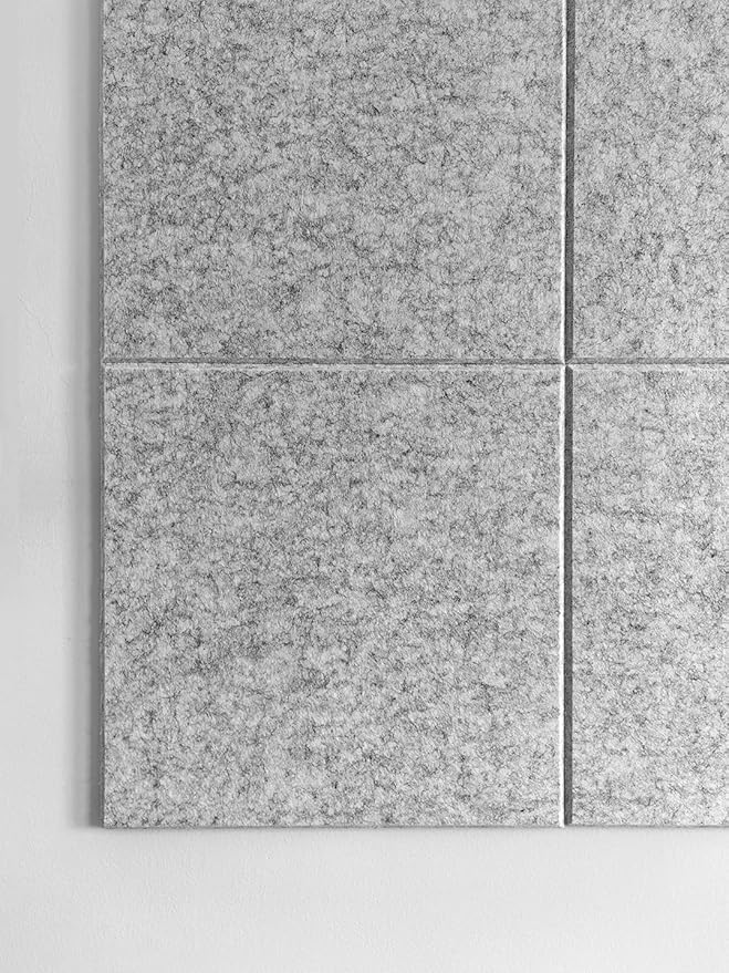 DECORITA Large Cork Board Alternative | Cork Boards Cork Tiles for Walls | Aesthetic Felt Bulletin Board Pin Board for Office, Home & Classroom | Felt Wall Tiles (12-Pack) | Marble