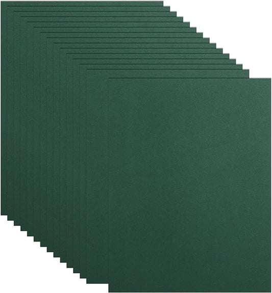 Guakicae 32 Sheets Dark Green Cardstock 8.5 x 11 Certificate Paper, 80lb Heavyweight Green Card Stock for Christmas, DIY Card Making, Invitations, Greeting Cards, Party Decorations