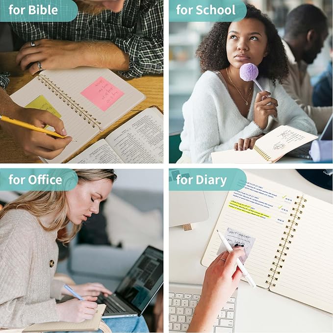 Spiral Notebook-5.75" x 8.125" College Ruled Journal with Inner Pockets and 160 Pages,PU Leather Cover Business Journal, Twin-Wire Binding Notebook Perfect for Office & Home School Supplies MintGreen