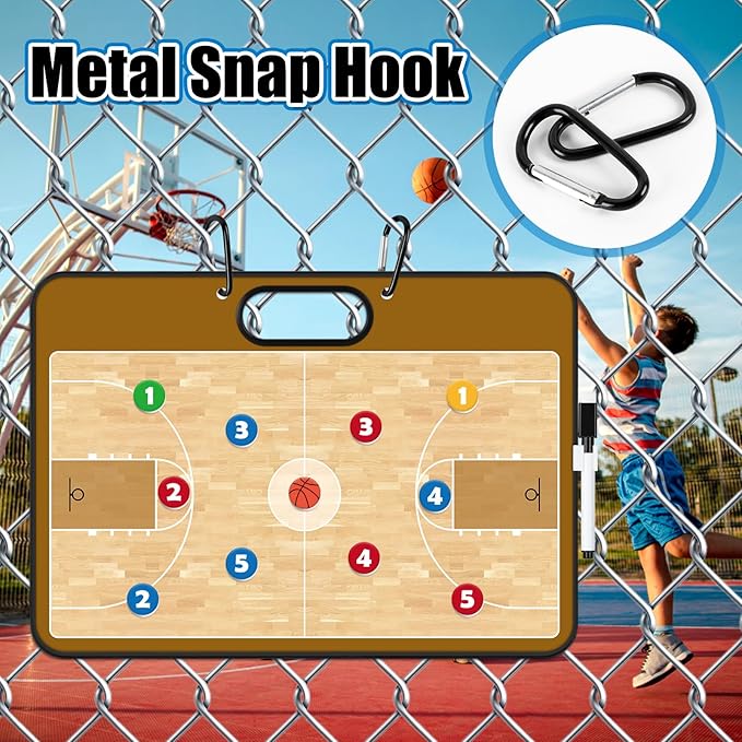 Torlam Magnetic Dry Erase Coach Board, Baseball, Soccer, Football, Basketball Coaching Clipboard